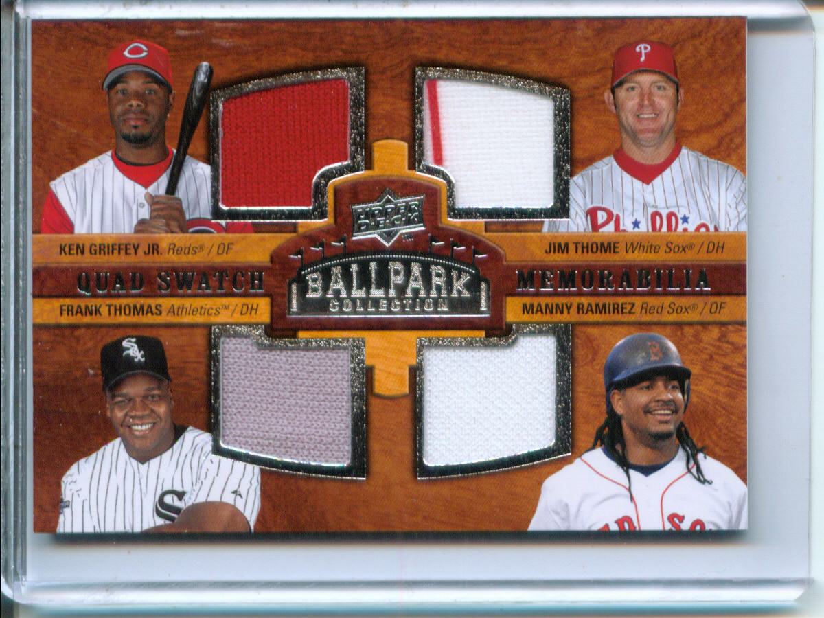 2008 Upper Deck Ballpark Collection #218 Ken Griffey Jr./Jim Thome/Frank Thomas/Manny Ramirez