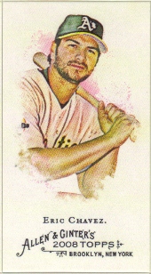 2008 Topps Allen and Ginter Mini A and G Back #258 Eric Chavez