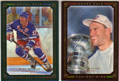 2008-09 UD Masterpieces Green #87 Mark Messier