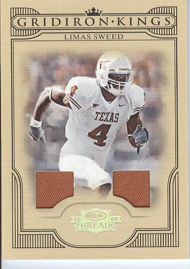 2008 Donruss Threads College Gridiron Kings Materials #25 Limas Sweed