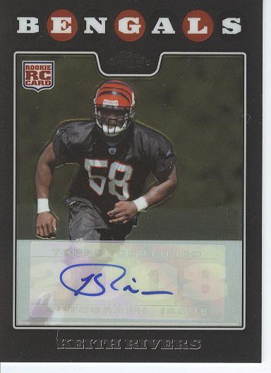 2008 Topps Chrome Rookie Autographs #TC252 Keith Rivers C