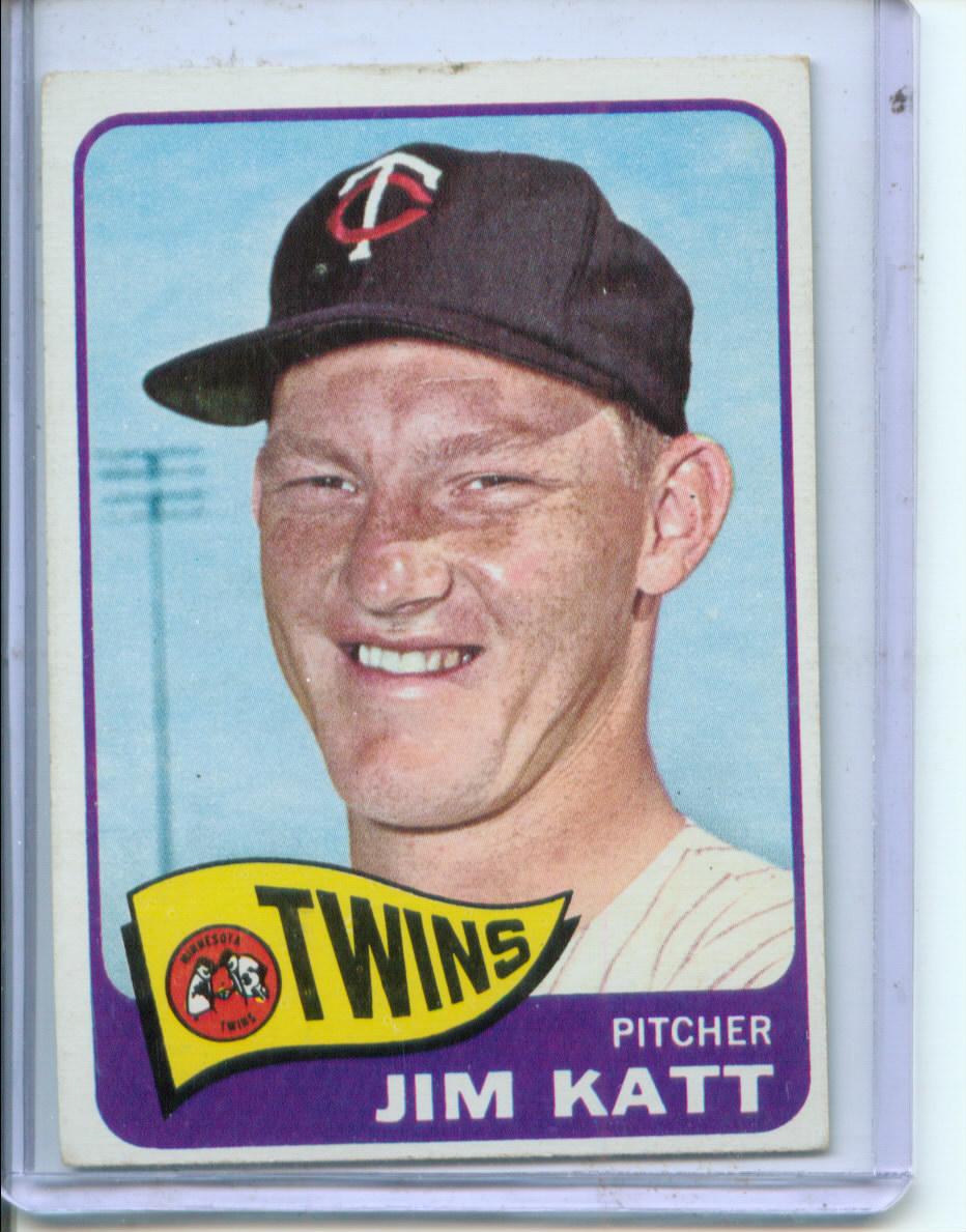 1965 Topps #62 Jim Kaat UER DP (Misspelled Katt)
