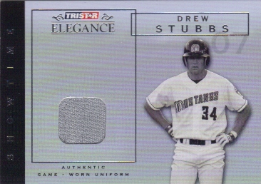 2007 TRISTAR Elegance Showtime Game Used #DS Drew Stubbs