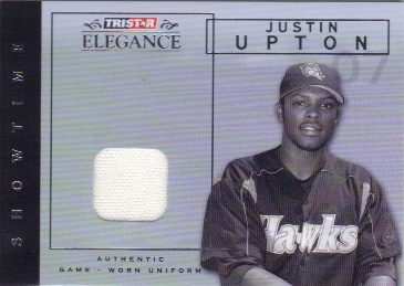 2007 TRISTAR Elegance Showtime Game Used #JU Justin Upton