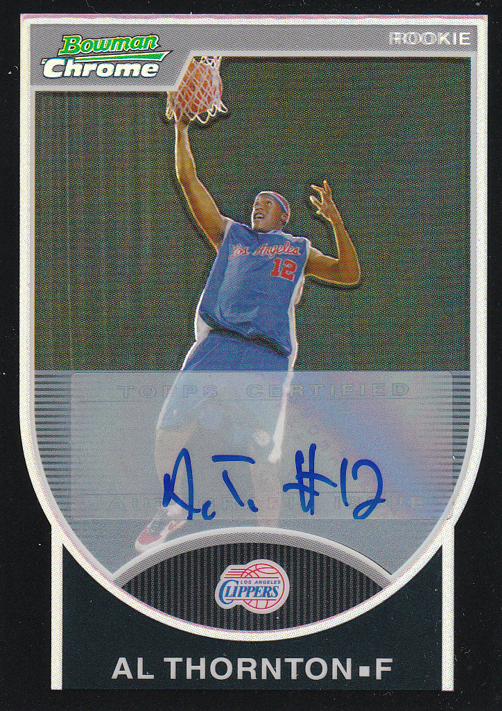 2007-08 Bowman Chrome Refractors Rookie Autographs Black #131 Al Thornton