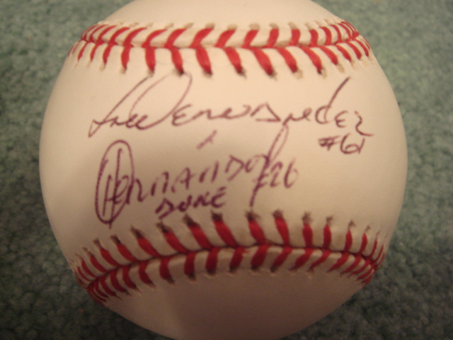 Livan/Orlando Hernandez Autographed Official N.L. Baseball With PSA COA