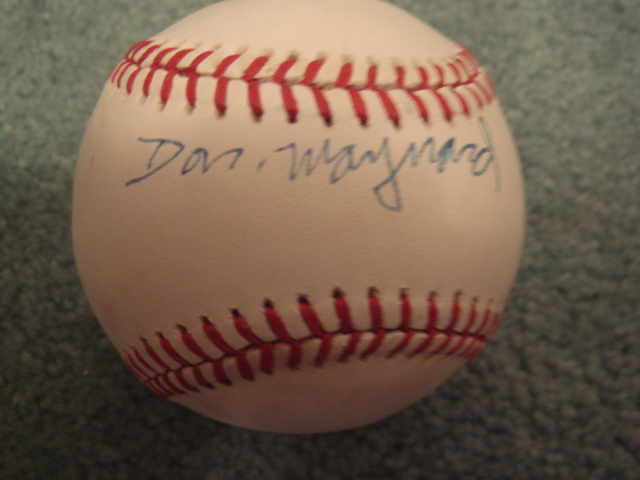 Don Manyard Autographed Official N.L. Baseball With COA