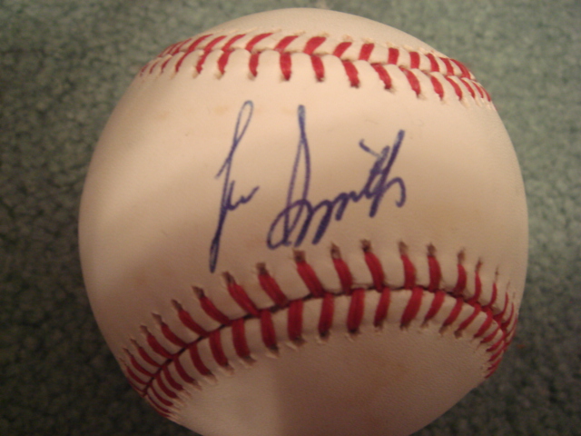 Lee Smith Autographed Official N.L. Baseball With COA