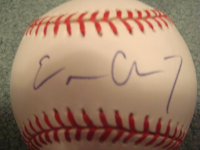 Eric Chavez Autographed Official A.L. Baseball With PSA COA