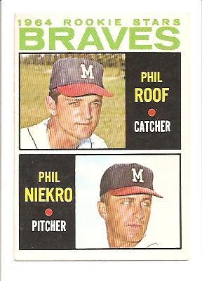 1964 Topps #541 P.Roof/P.NiekroRC EXMT Actual scan
