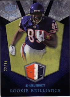 2008 Upper Deck Icons Rookie Brilliance Jersey Patch #RB9 Earl Bennett