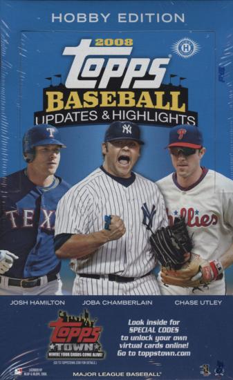 2008 Topps Updates & Highlights MLB Baseball Sports Trading Cards Hobby Box