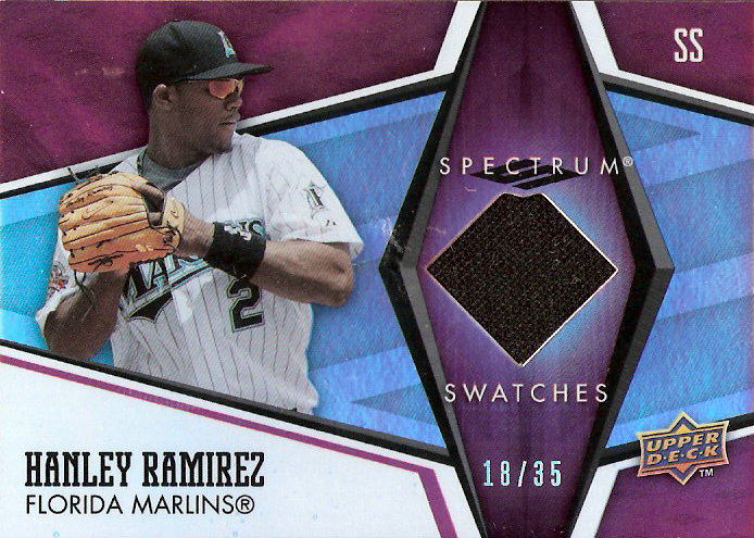 2008 Upper Deck Spectrum Spectrum Swatches Red #HR Hanley Ramirez