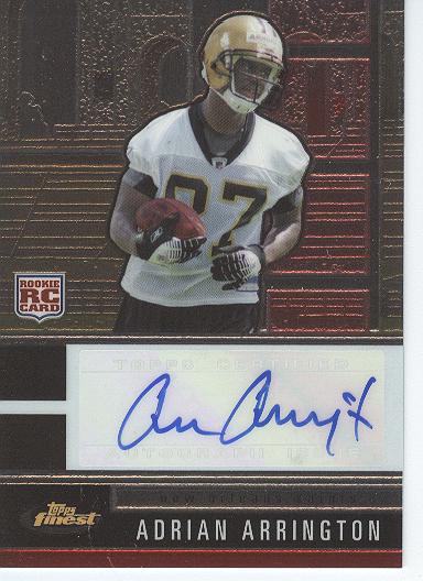 2008 Finest Autographs #127 Adrian Arrington/1999*