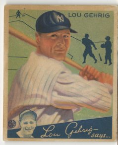 1934 Goudey #61 Lou Gehrig