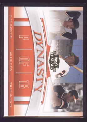 2008 Donruss Threads Dynasty #3 Juan Marichal/Willie Mays/Willie McCovey