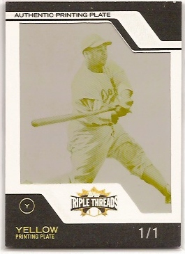  2008 Topps Triple Threads Framed Printing Plates Yellow #224 Roy Campanella /1