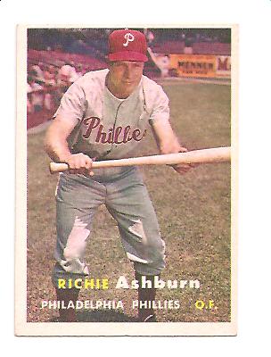 1957 Topps #70 Richie Ashburn front image