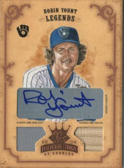 2004 Diamond Kings DK Combos Bronze #164 Robin Yount LGD Bat-Jsy/2