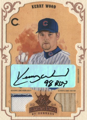 2004 Diamond Kings DK Combos Framed Bronze #4 Kerry Wood Bat-Jsy/5