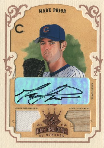 2004 Diamond Kings DK Combos Framed Bronze #36 Mark Prior Bat-Jsy/5
