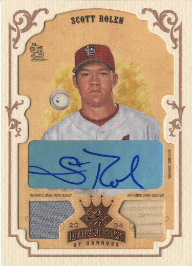 2004 Diamond Kings DK Combos Framed Bronze #104 Scott Rolen Bat-Jsy/5