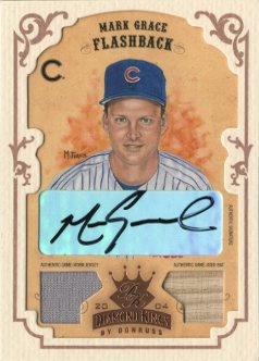 2004 Diamond Kings DK Combos Framed Bronze #152 Mark Grace FB Bat-Jsy/5