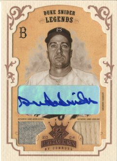 2004 Diamond Kings DK Combos Framed Bronze Sepia #171 Duke Snider LGD Bat-Jsy/5