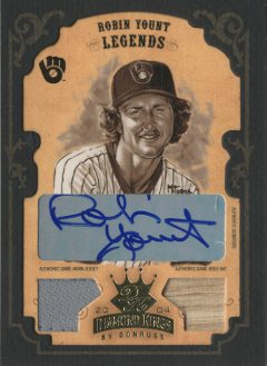 2004 Diamond Kings DK Combos Framed Gold Sepia #164 Robin Yount LGD Bat-Jsy/5