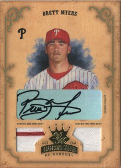 2004 Diamond Kings DK Combos Gold #17 Brett Myers Jsy-Jsy/3