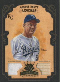 2004 Diamond Kings DK Materials Framed Gold #167 George Brett LGD Bat-Jsy/5