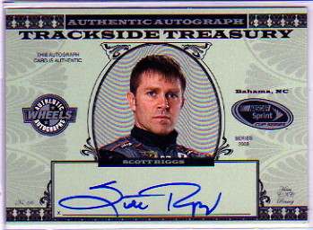 2008 Wheels American Thunder Trackside Treasury Autographs #SR Scott Riggs