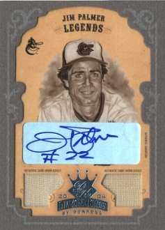 2004 Diamond Kings DK Combos Framed Platinum Grey Sepia #166 Jim Palmer LGD Jsy-Jsy