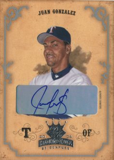 2004 Diamond Kings DK Signatures Silver #80 Juan Gonzalez/3