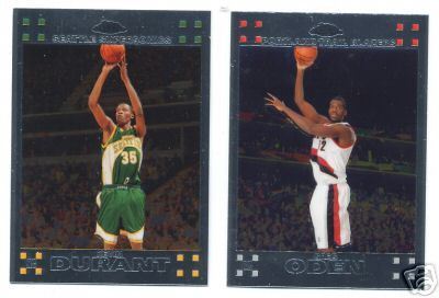 2007-08 (2008) Topps Chrome Basketball Complete Set (1-160)  (Includes Kevin Durant & Greg Oden + 48 other Rookie Cards)