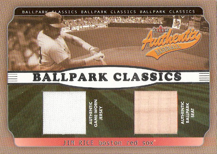2002 Fleer Authentix Ballpark Classics Memorabilia #JR Jim Rice Jsy SP/487