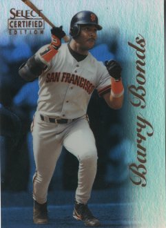 1996 Select Certified Mirror Blue #31 Barry Bonds