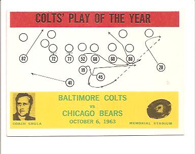 1964 Philadelphia #14 Colts Play/Don Shula