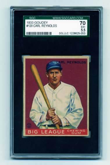 1933 Goudey #120 Carl Reynolds RC