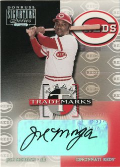 2001 Donruss Signature Team Trademarks #29 Joe Morgan/33