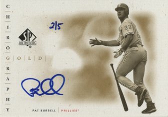2001 SP Authentic Chirography Gold #GPB Pat Burrell/5