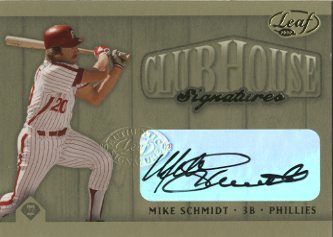 2002 Leaf Clubhouse Signatures Gold #30 Mike Schmidt