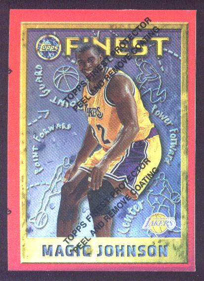 1995-96 Finest Refractors #252 Magic Johnson 6P