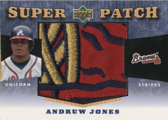 2004 Upper Deck Super Patch Stripes 2 #AJ Andruw Jones/52