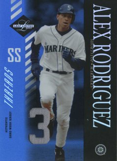 2003 Leaf Limited Threads Number #111 Alex Rodriguez M's H/3