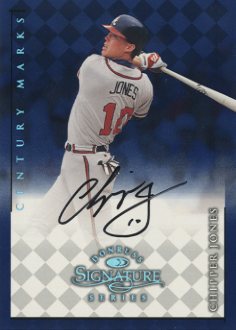 1998 Donruss Signature Autographs Century #65 Chipper Jones