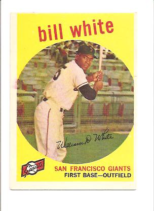 1959 Topps #359 Bill White RC