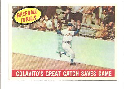 1959 Topps #462 Rocky Colavito BT/Great Catch