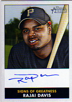 2007 Bowman Heritage Signs of Greatness #RD Rajai Davis E