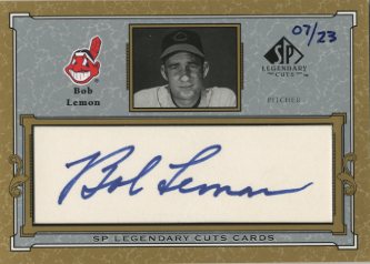 2001 SP Legendary Cuts Autographs #CBL Bob Lemon/23